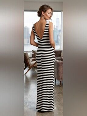 Kamali Kulture • V Back Neck Gown NWT
